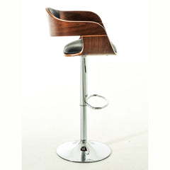 2er Set Barhocker Kingston C Kunstleder - walnuss/schwarz