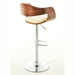 2er Set Barhocker Kingston C Kunstleder - walnuss/creme