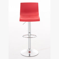 2er Set Barhocker Hoover Kunststoff chrom - rot