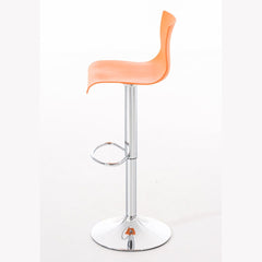 2er Set Barhocker Hoover Kunststoff chrom - orange