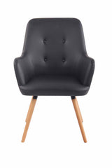 Lounger Aarhus Kunstleder natura - schwarz