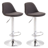 2er Set Barhocker Kiel Stoff - dunkelgrau
