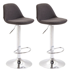 2er Set Barhocker Kiel Stoff - dunkelgrau