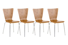4er Set Besucherstuhl Aaron - eiche