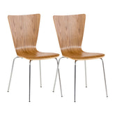 Set di 2 sedie attesa impilabili Aaron in legno di quercia, design classico e intramontabile per ogni ambiente.