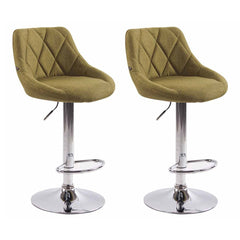 2er Set Barhocker Lazio Stoff C - grün