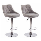 2er Set Barhocker Lazio Stoff C - grau