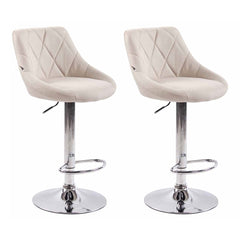 2er Set Barhocker Lazio Stoff C - creme