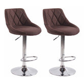 2er Set Barhocker Lazio Stoff C - braun