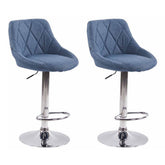 2er Set Barhocker Lazio Stoff C - blau