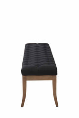 Sitzbank Ramses Stoff antik-hell 150 cm - schwarz