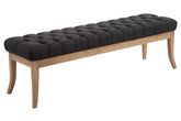 Sitzbank Ramses Stoff antik-hell 150 - dunkelgrau