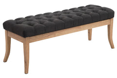 Sitzbank Ramses Stoff antik-hell 120 - dunkelgrau