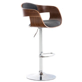 Barhocker Kingston C Stoff - walnuss/dunkelgrau