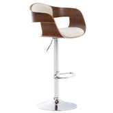 Barhocker Kingston C Stoff - walnuss/creme