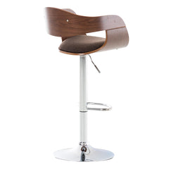 Barhocker Kingston C Stoff - walnuss/braun