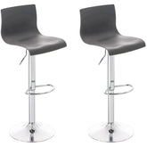 2er Set Barhocker Hoover Kunststoff chrom - grau