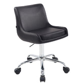 Arbeitshocker Club Kunstleder - schwarz