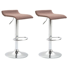 2er Set Barhocker Dyn V2 Stoff C - braun