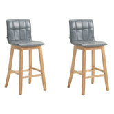2er Set Barhocker Bregenz Kunstleder natura - grau