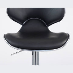 2er Set Barhocker Las Vegas V2 Kunstleder chrom - schwarz