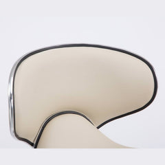 2er Set Barhocker Las Vegas V2 Kunstleder chrom - creme
