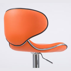 2er Set Barhocker Las Vegas V2 Kunstleder chrom - orange