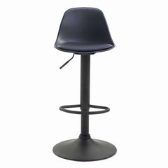 Barhocker Kiel Kunstleder schwarz - schwarz