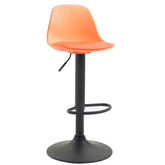 Barhocker Kiel Kunstleder schwarz - orange