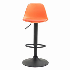 Barhocker Kiel Kunstleder schwarz - orange
