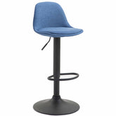 Barhocker Kiel Stoff schwarz - blau
