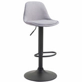 Barhocker Kiel Stoff schwarz - grau