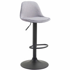 Barhocker Kiel Stoff schwarz - grau