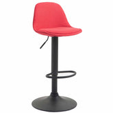 Barhocker Kiel Stoff schwarz - rot