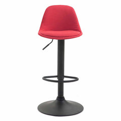 Barhocker Kiel Stoff schwarz - rot