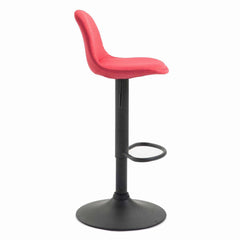 Barhocker Kiel Stoff schwarz - rot