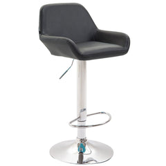 Barhocker Braga Kunstleder chrom - schwarz