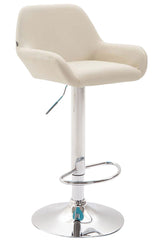 Barhocker Braga Kunstleder chrom - creme