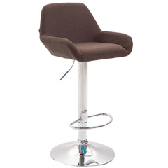 Barhocker Braga Stoff chrom - braun