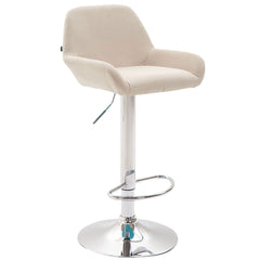 Barhocker Braga Stoff chrom - creme