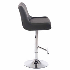 2er Set Barhocker Club Kunstleder chrom - grau