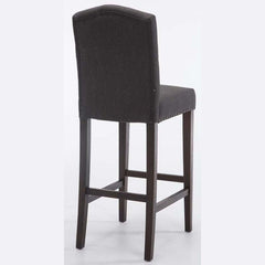 2er Set Barhocker Louise Stoff antik - dunkelgrau