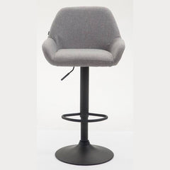2er Set Barhocker Braga Stoff schwarz - grau