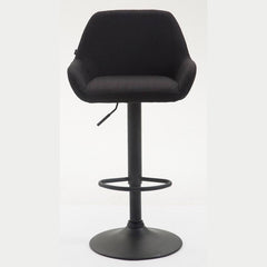 2er Set Barhocker Braga Stoff schwarz - schwarz