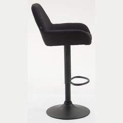 2er Set Barhocker Braga Stoff schwarz - schwarz