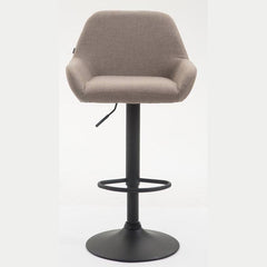 2er Set Barhocker Braga Stoff schwarz - taupe