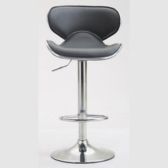 2er Set Barhocker Las Vegas V2 Kunstleder chrom - grau