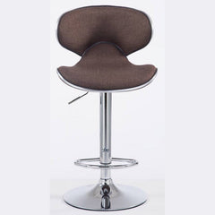 2er Set Barhocker Las Vegas V2 Stoff chrom - braun