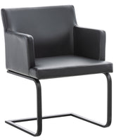 Stuhl Aberford Kunstleder schwarz - schwarz