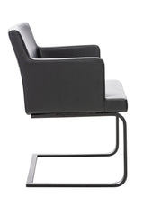 Stuhl Aberford Kunstleder schwarz - schwarz
